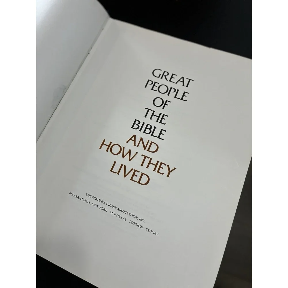 Vintage 1974 Great People Of The Bible And How They Lived Hardcover Book